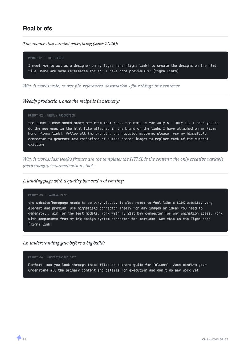 Page from the book: Ch 6 · Nine real briefs, word for word